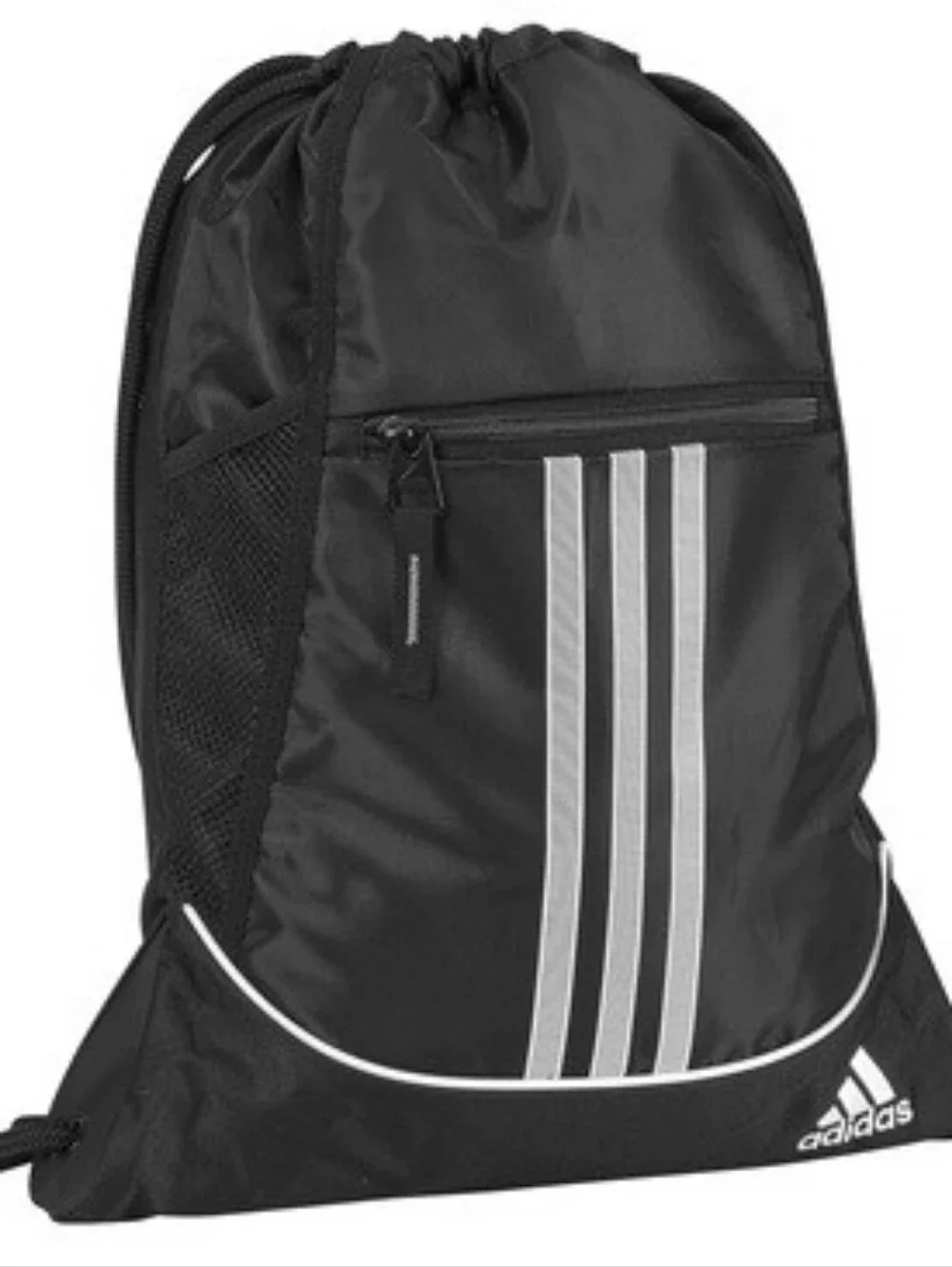 adidas Alliance II Sackpack Drawstring Backpack in Black & White Stripes